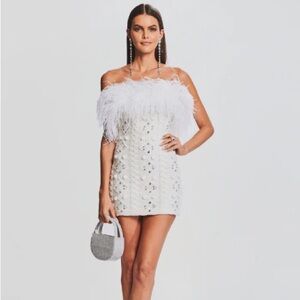 Retrofete Kimberly embellished knit dress size S